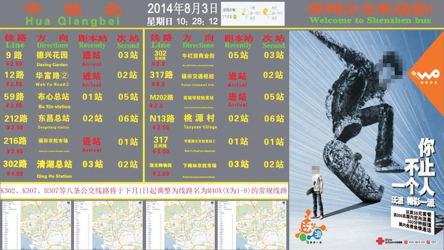 智慧公交电子站牌